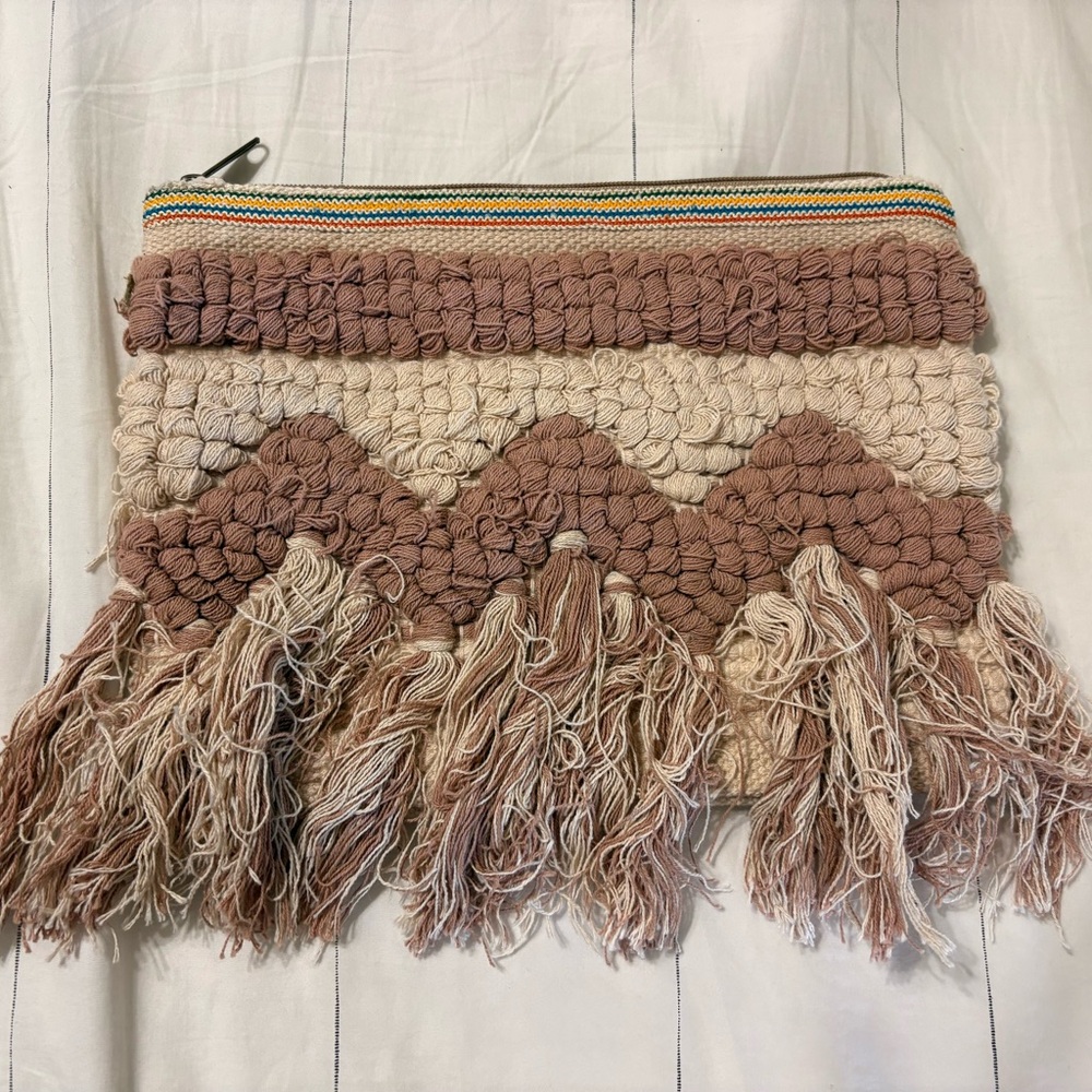 Vici Multicolor Textured Clutch